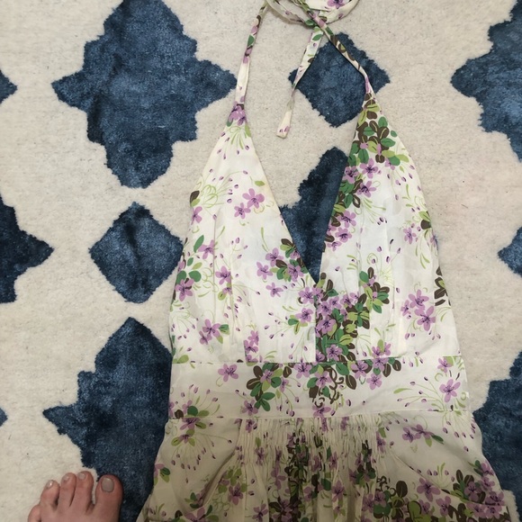 Anna Sui Anthropologie Floral Halter Sundress - Picture 4 of 7